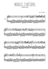 Téléchargez l'arrangement pour piano de la partition de Minuit chrétiens en PDF
